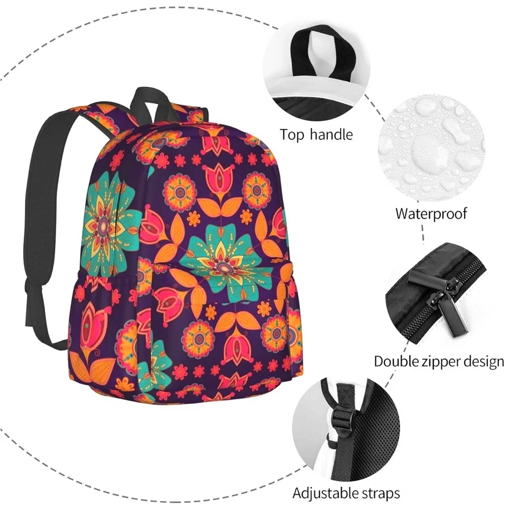 Floral Backpack, School Book bag, Laptop Backpack Padded Straps NEW